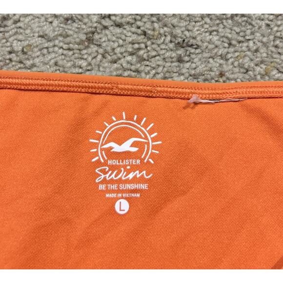 Hollister Size L Swimsuit 2-pc Swim Bikini SET Top & Bottoms ORANGE FLORAL F25 - Picture 8 of 10